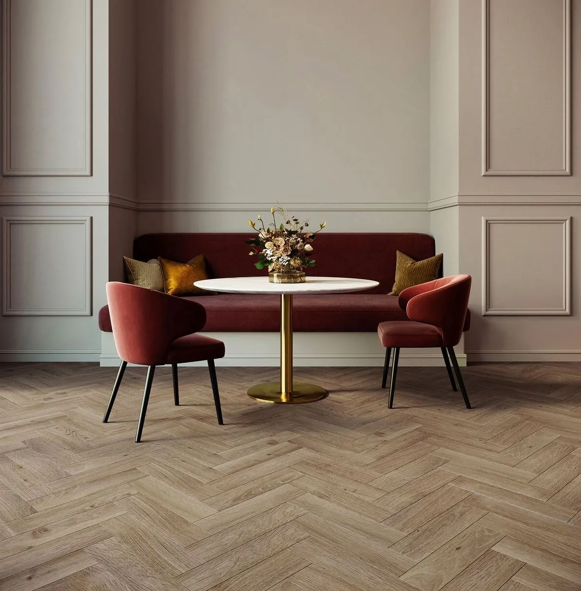 Highland Oak Roasted flooring in townhouse living room