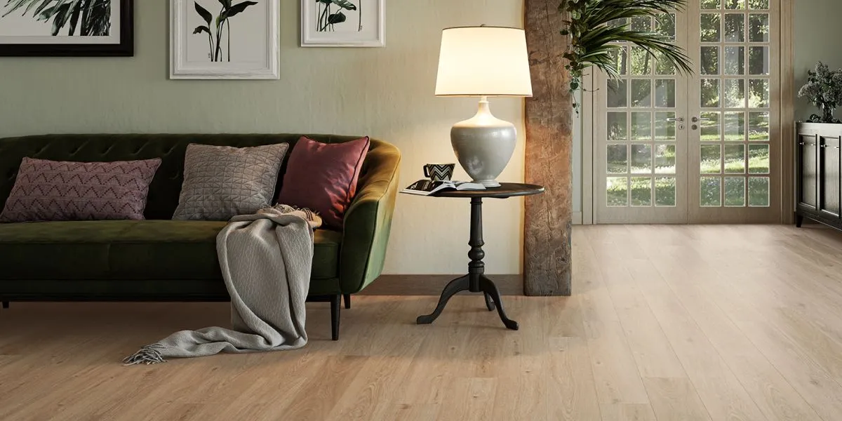 Sherwood Oak Mink Country wood flooring in living room